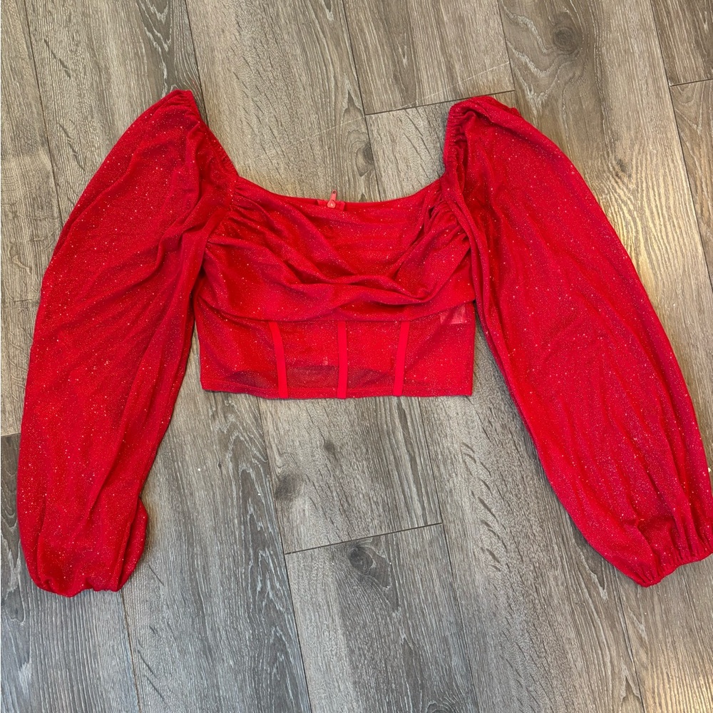 Elegant Red Women's Top